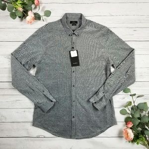 ZARA MAN Long Sleeve Dress Button Up Shirt Grey